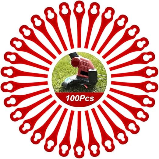 Pakke med 100 PA6 erstatningsblader kompatible med Florabest Edge