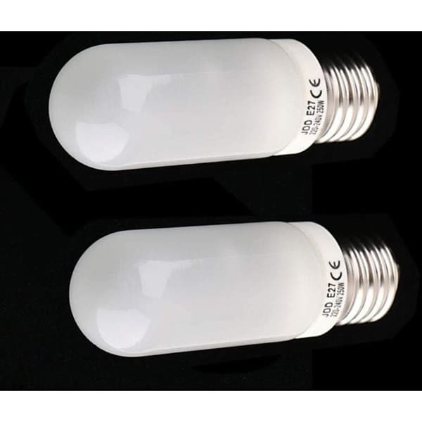 2 stk 250W 220-240V E27 Frostede Halogenpærer, Kompatible med Studioblitsbelysning