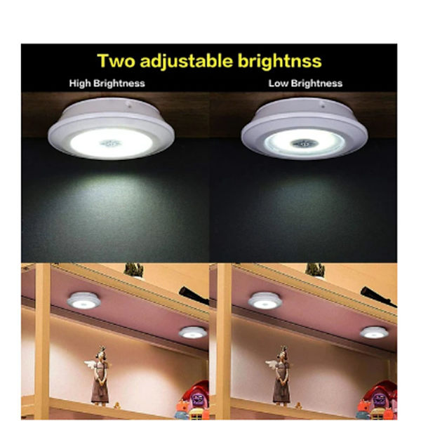 Wireless LED Lights White Light 3-pack with Remote Control
