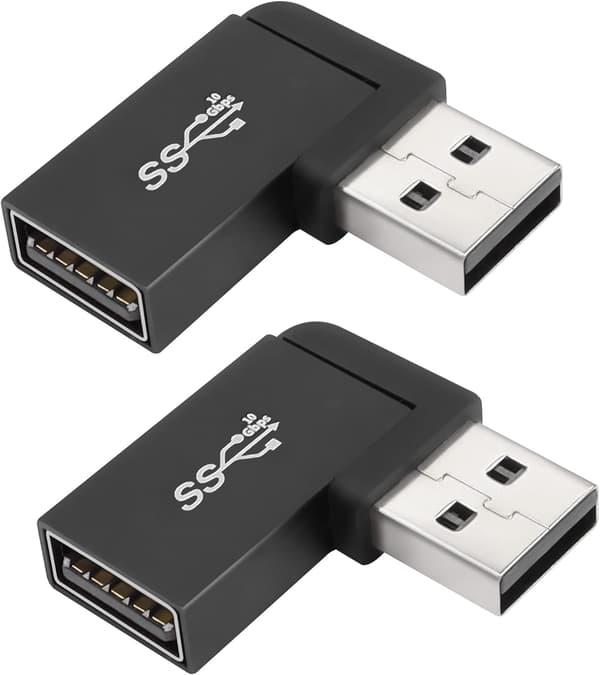 USB 3.1 90° vinklet 10 Gbps USB 3.1 han til hun adapter, højre A