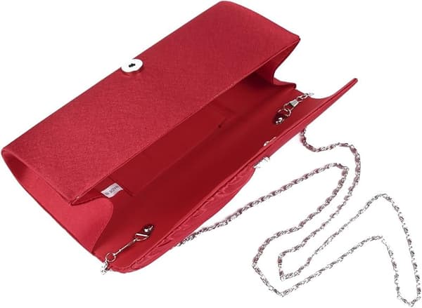 27cm×5cm×11cm - Hvit Aftenveske Damehåndveske