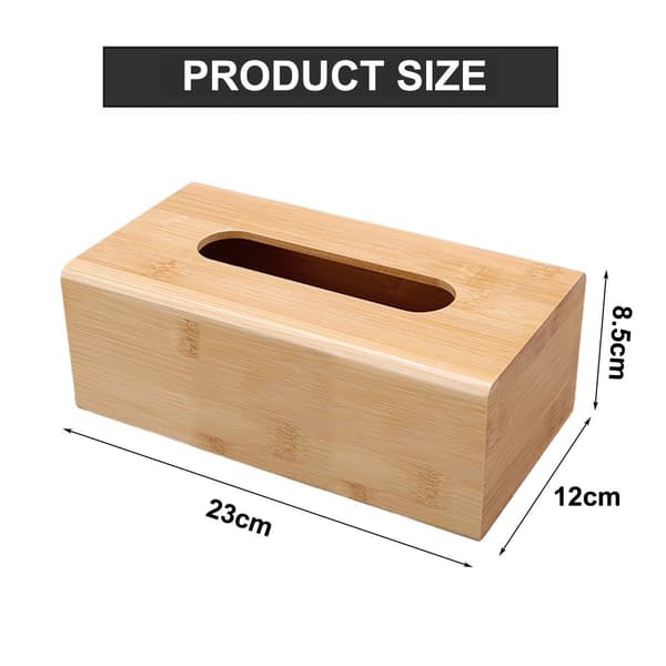 Servettdispenser kosmetisk servettlåda bambu, kosmetiska servetter