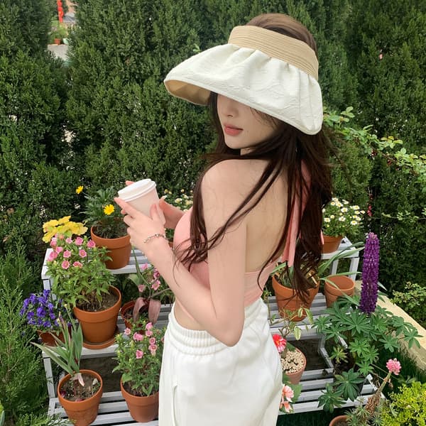 Dame Casual Hat Dame Solhat Elegant Strandhat Spandhat