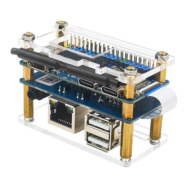 Til Zero 2 W udvidelseskort+etui 100M netværksport+USB 2.0+analog lyd- og videointerface