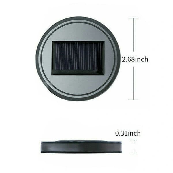 2 stk Solar LED-lys Bilkoppholder Matte Kopppute Drikkeunderlag ca[CO]