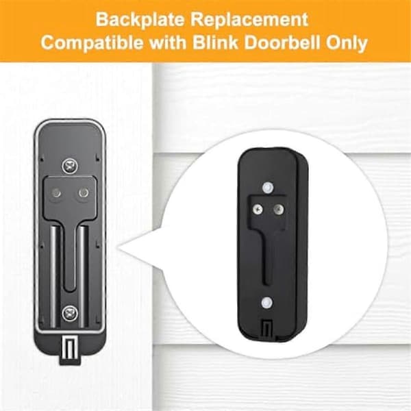 3 Pcs Replacement Back Plates for Blink Doorbell, Rear Plate Part for Blink Video Doorbell, with Mounting Accessory