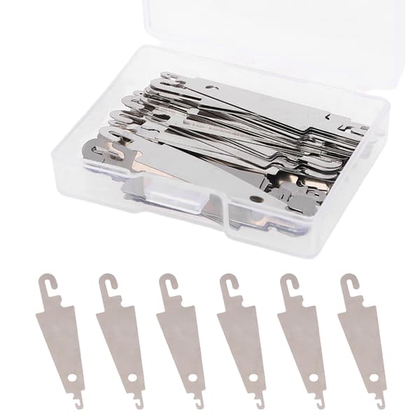 60 Pcs Metal Needle Threader Embroidery for Cross Stitch Threading Large Eye Needles