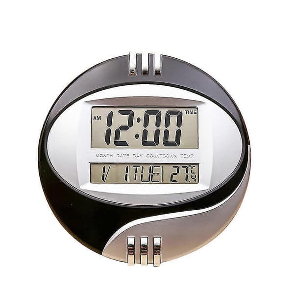 LED Stor Display Digital Væg- og Bordur med Temperatur og Luftfugtighed (sort)