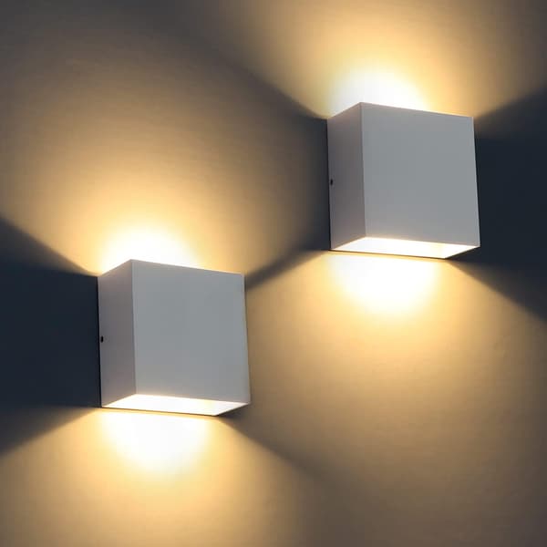 LED-væglamper, 6W IP65 Indendørs Moderne Væglampe 2 stk. Lighti