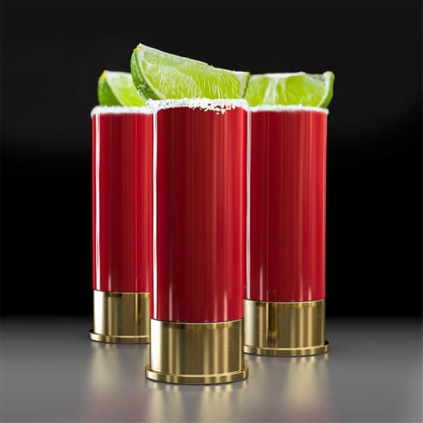 4 x 12 Gauge Shotglas, Tequila Shotglas