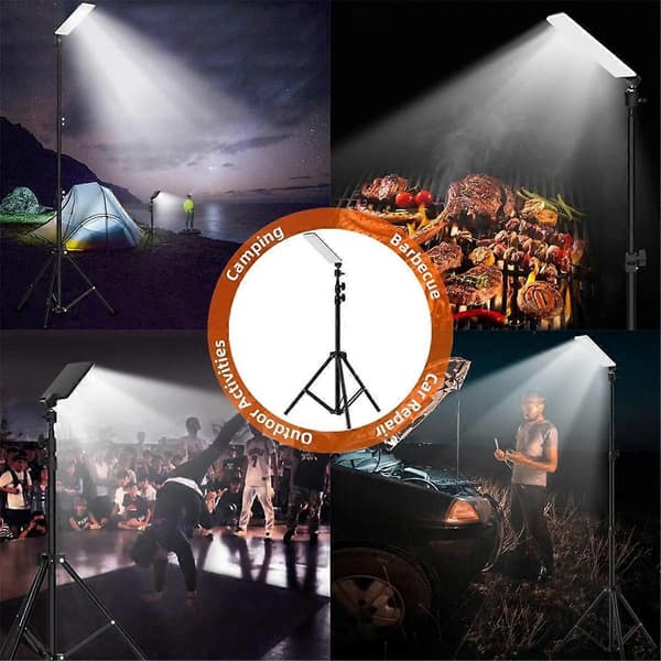 Portable Camping Lamp with 1.8M Adjustable Telescopic Pole LED Selfie Light Photography Lamp with