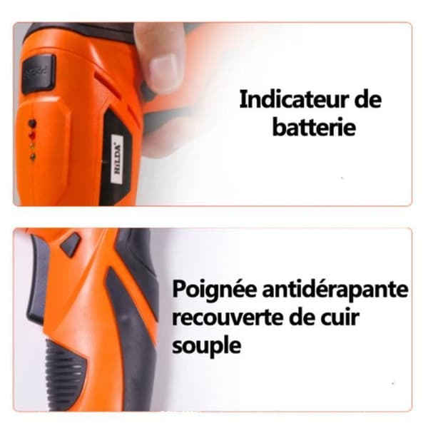 PRUMYA 4.2V Cordless Drill Driver, USB Rechargeable, Double-Ended Electric Screwdriver with 47 Accessories and Case