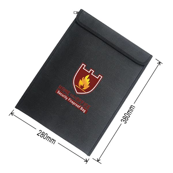 Brandsikker dokumenttaske, 38*28cm, sort
