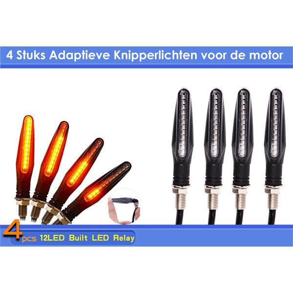st LED Motorcykel Blinklys Dynamisk - Motorcykel Blinklys - Universal - Fleksibel - Dynamisk