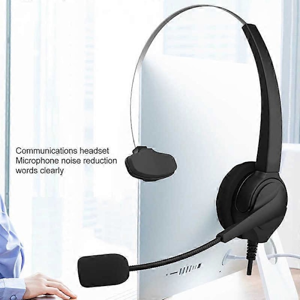 RJ9 Headset Brusreducerande Ergonomisk Justerbar Volymkontroll Datorheadset för Onlinelektioner hot