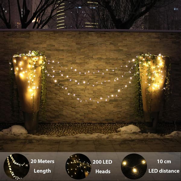 Feelys, 200 LED, Varm Hvid, Indendørs og Udendørs Dekorativ