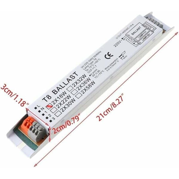 T8 220-240V AC 2x58W Bredspennings Elektronisk Forkobling Fluorescerende Lampe Forkobling Elektroniske Forkoblinger