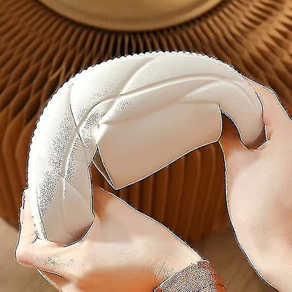 Pudeslippers til Kvinder og Mænd Cloud Slippers Skridsikre Hurtigtørrende Badeslippers, Åben Tå Bløde Tykke Slippers Hvide 12