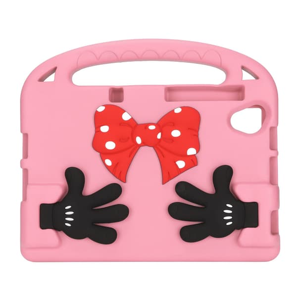 Kids Tablet Case for TAB M10 for Galaxy TAB S6 for MatePad Precise Cut Adjustable Angle Non-Toxic Cartoon Tablet Case Pink