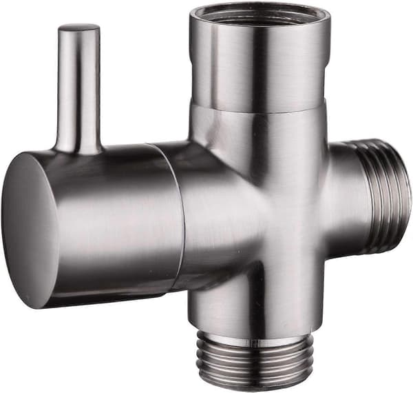 Solid Brass 3-Way Valve G1/2\" Handheld Shower Components Universal Fit, Brushed Nickel DSF007NA [DB] As shown 6.8*6.3*2.5cm As shown 6.8*6.3*2.5cm