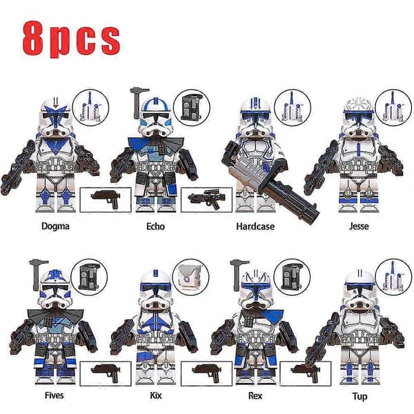 8 stk Star Wars Figur Samlede Mini Byggeklods Actionfigurer Legetøj Til Børn Gave