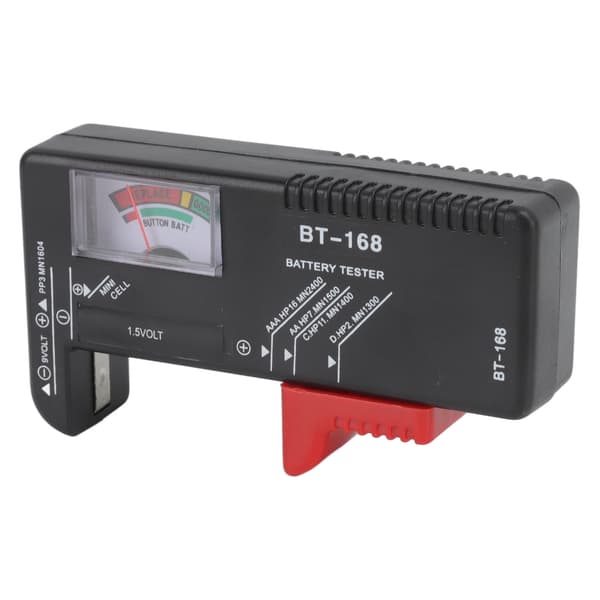Battery Tester High Accuracy Portable Size Easy Operation Time Saving Battery Checker for AA AAA D C 9V 1.5V Button Cell