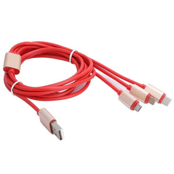 3-in-1 Fast Charging Cable Multi Charger for Phone Tablet Music Player