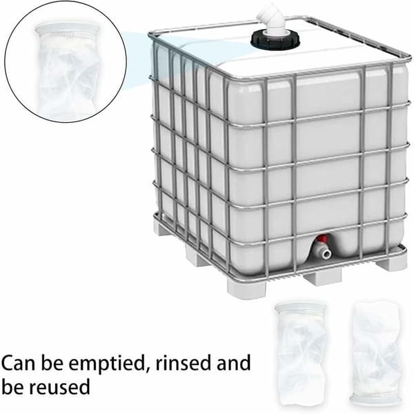 45° IBC Lågfilter, 163mm Nylon Regnvandsfilter, Vaskbart med Låg til IBC Regnvandstank DN 150,