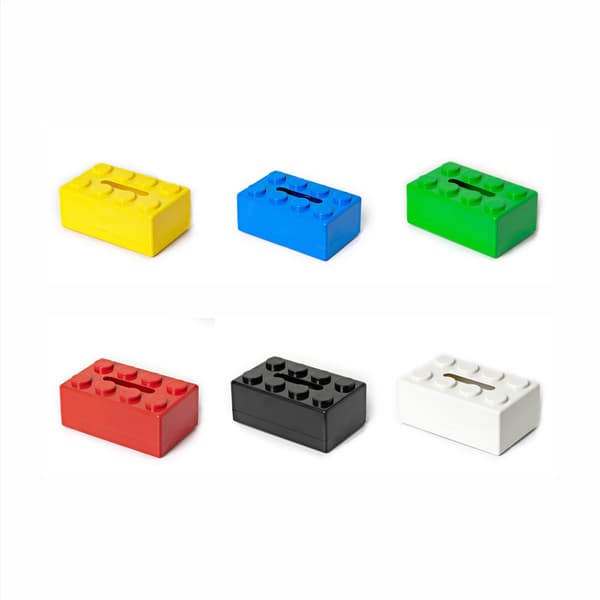 Black Wooden Tissue Box, Rectangular Tissue Box, Building Block Tissue Box with Pull-Out Bottom, Cute Home Decor for Bathroom Living Room