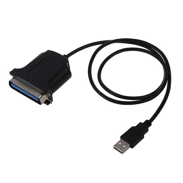 Ny Parallel Port Db36 Printer USB Express Kort Konverteringsadapter Sort