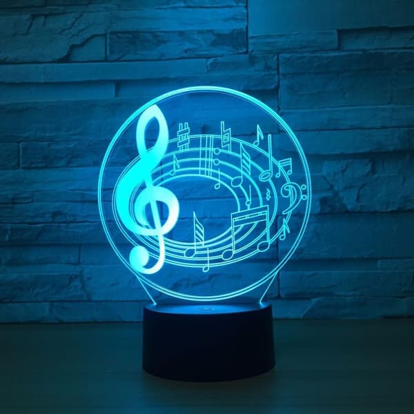 3D optinen illuusio LED-yövalaisin koriste