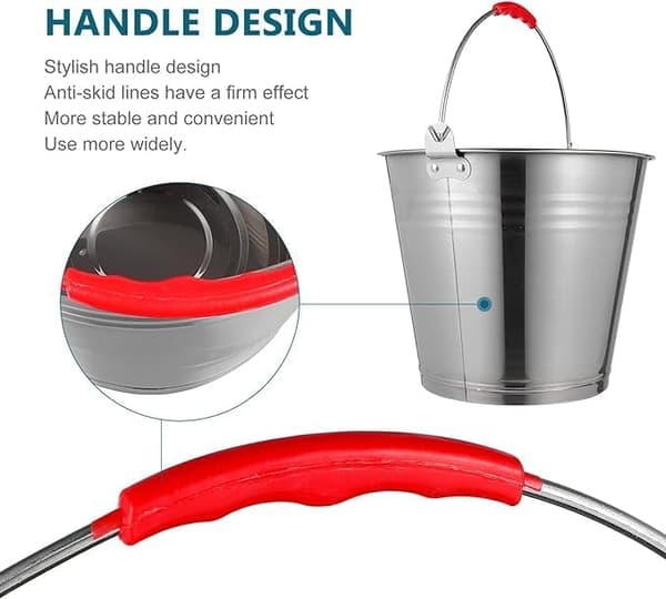 Metalspand - Vandspand, Have, Multipurpose - Rustfrit stål - 8 liter