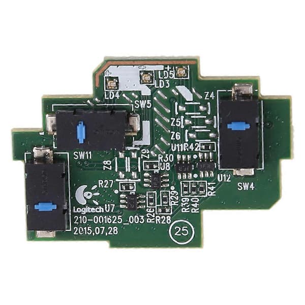 Reparasjonsdeler Sideknapper Hovedkort for Logitech G502 Kablet Mus Sideknapper Kretskort
