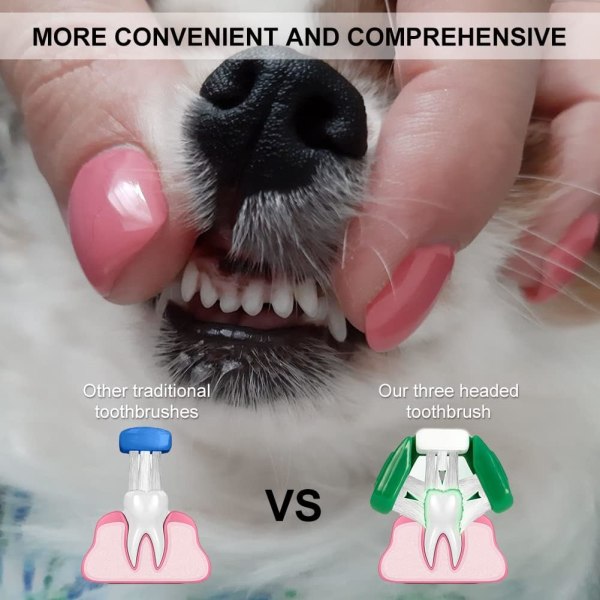Hundtandborste, silikontandborste för hundar och katter, hund