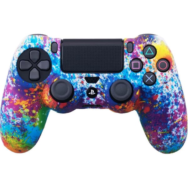 Sony PS4/Slim/Pro Dualshock 4 Controller Water Transfer Camouflage Silicone Case with Thumb Grips [db]