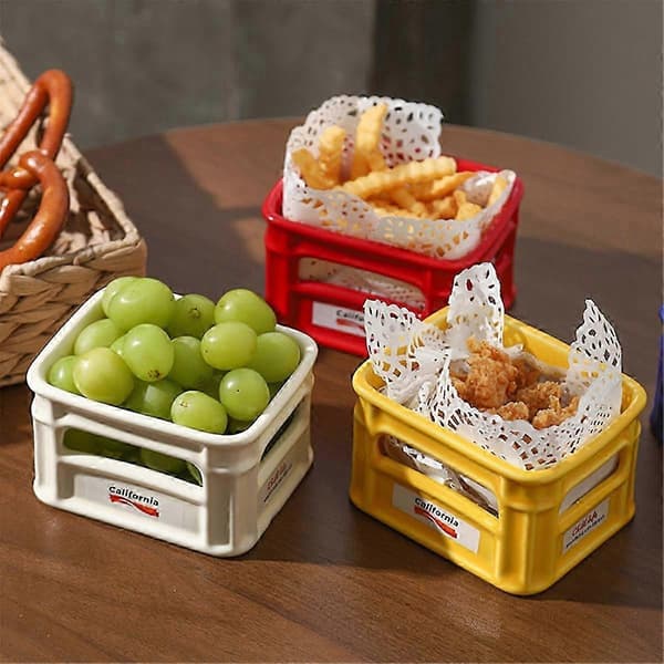 Keramisk Højkvalitets Snackskål Stue Husholdning Frugtskål Café Snackskurv Popcorn Chips Skål A