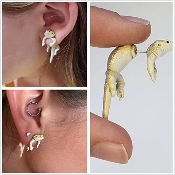 Lizard Ear Studs Party Roliga och kreativa örhängen 2 st