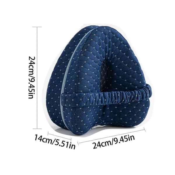 Ergonomisk knäkudde för sömn som ger komfort och stöd för höfter och ben med andningsbart överdrag Blå Blue