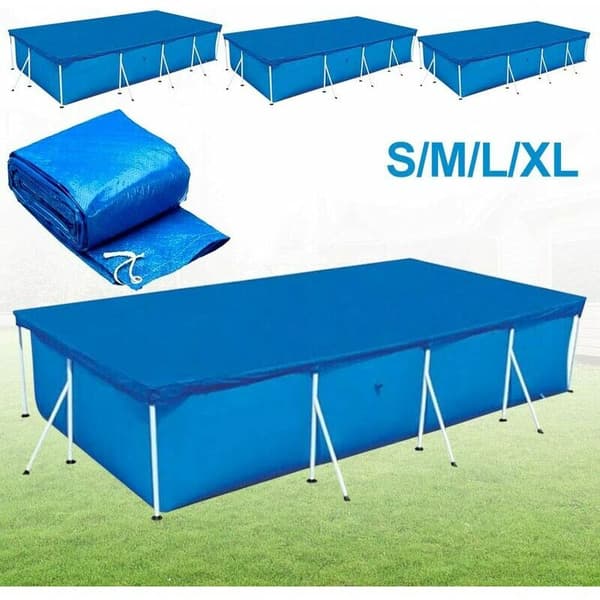 Protective cover for rectangular tubular pool, bubble cover for tubular pools - Blue (220X150CM)
