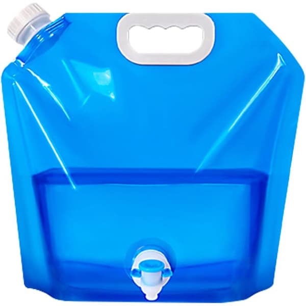 4-pack 10L Vikbar Vattenflaska med Kran, Bärbar Flexibel Vattenkanna för Dricksvatten, Vikbar Vattenpåse för Camping BBQ utomhus