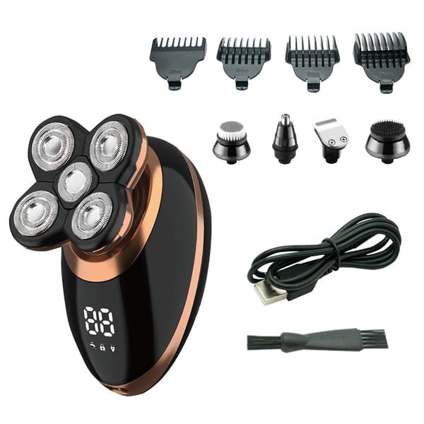 Five Heads Multifunctional Electric Shaver Smart Battery Indicator