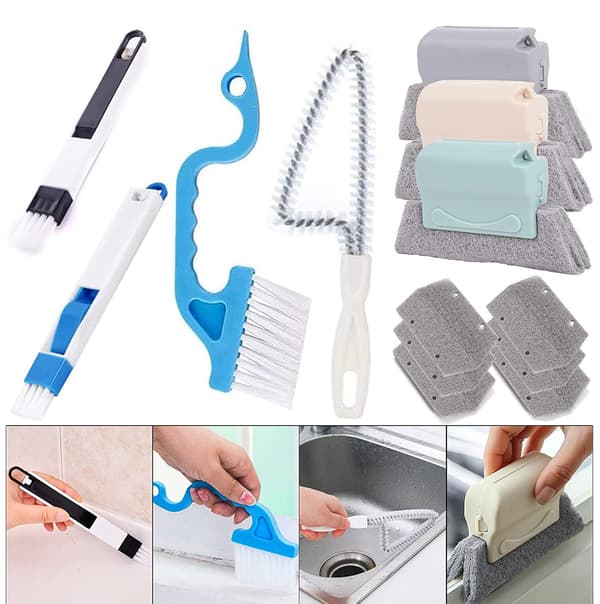 (13 pcs) Handheld Door and Window Groove Cleaning Tools