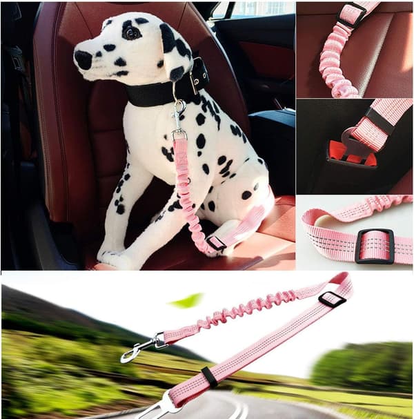 2 ST Justerbart Sikkerhedssele til Hund i Bil, Hundesnor med Sho