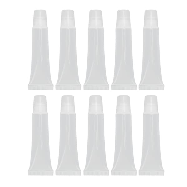 10 stk 15ML Tomme Lipglossrør Professionelle Bærbare PVC Læbepomadebeholdere til Kosmetik DIY