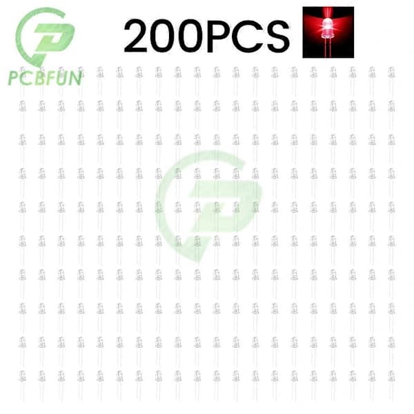 50/100/200 pcs 5mm Bright Red Yellow Flickering LEDs Flashing Bk Dip Led Diode Intermittent Lamp Flicker 200pcs