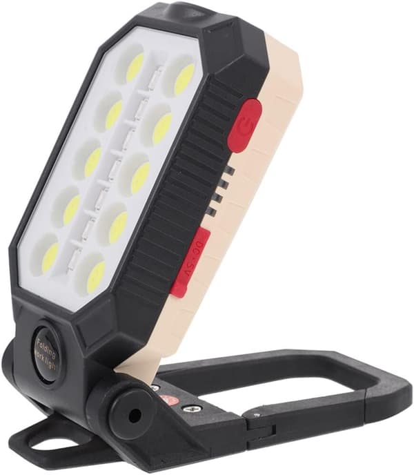 Portable LED Work Light for Outdoor, Rechargeable, Camping Lamp, COB