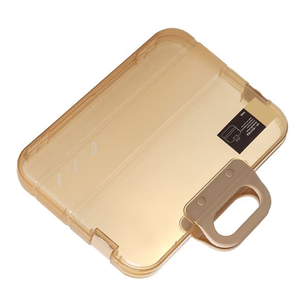 Clear Document Bag, Multifunctional, Large Capacity, Dustproof, Waterproof A4 File, Portable Project Bag for Office, School, Khaki