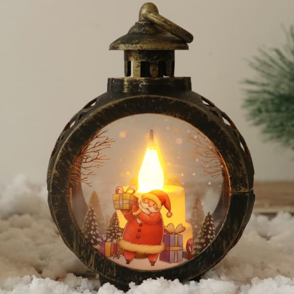 Santa Claus Snowman Wind Lamp Christmas Decorations for Home