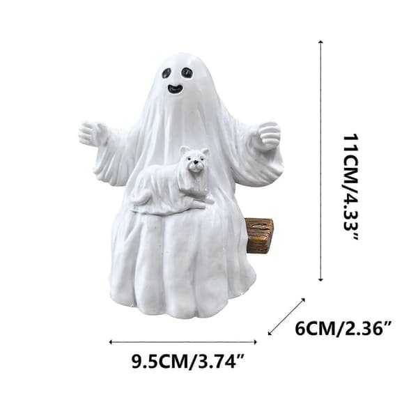 2025 Halloween-kostymer Ny spøkelseshundstatue Halloween-spøkelseshagedekorasjoner