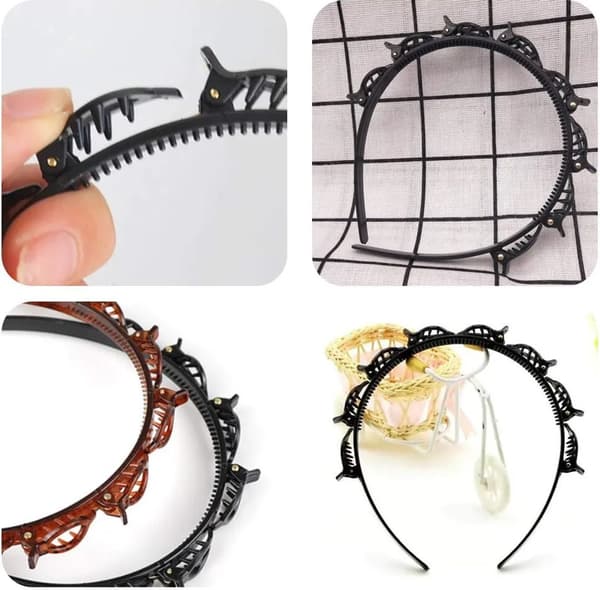 2 st hårklämmor - pannband bobby pins - hårklämmor med clips
